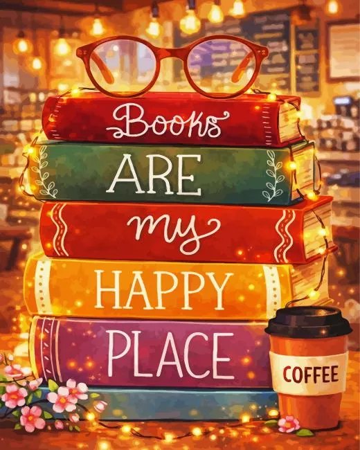 Books Are my Happy Place Paint By Numbers