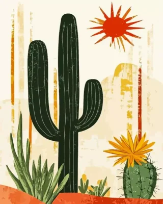 Cactus Paint By Numbers
