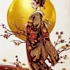 Geisha Lady Art Paint By Numbers