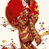 Geisha Lady Paint By Numbers